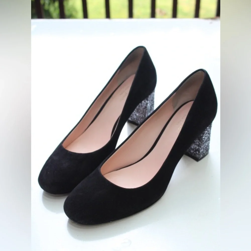 Kate Spade Dolores glitter pumps